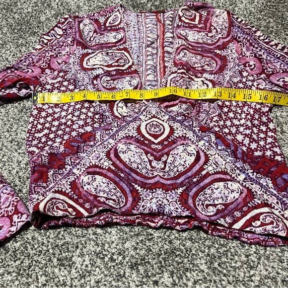Free People Wild and Free Printed Paisley Long Sleeve Smocked Size M? See Note - Picture 4 of 10